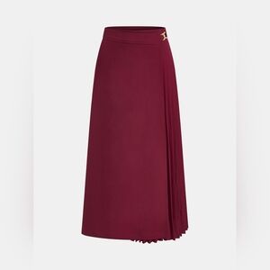 Commense Asymmetric Pleated Maxi Skirt Medium